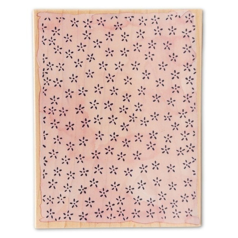 Penny‎ Black Rubber Stamp Vintage 2001 Wooden Block Floral Background Flowers